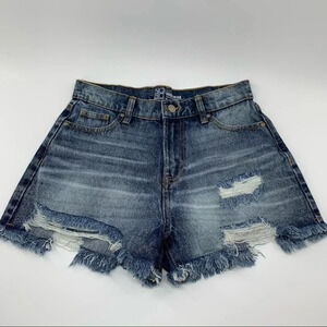 NOBO Distressed High Rise Cut-Off Denim Shorts